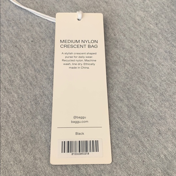 Baggu Medium Nylon crescent bag in black - Picture 2 of 5